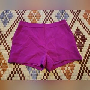 Women Cinq A Sept Crepe Elanie Short. Dark Pink. Sz 10. NWT